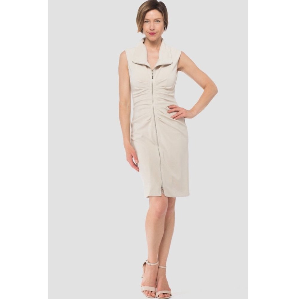 Joseph Ribkoff Zipper Sleeveless Dress